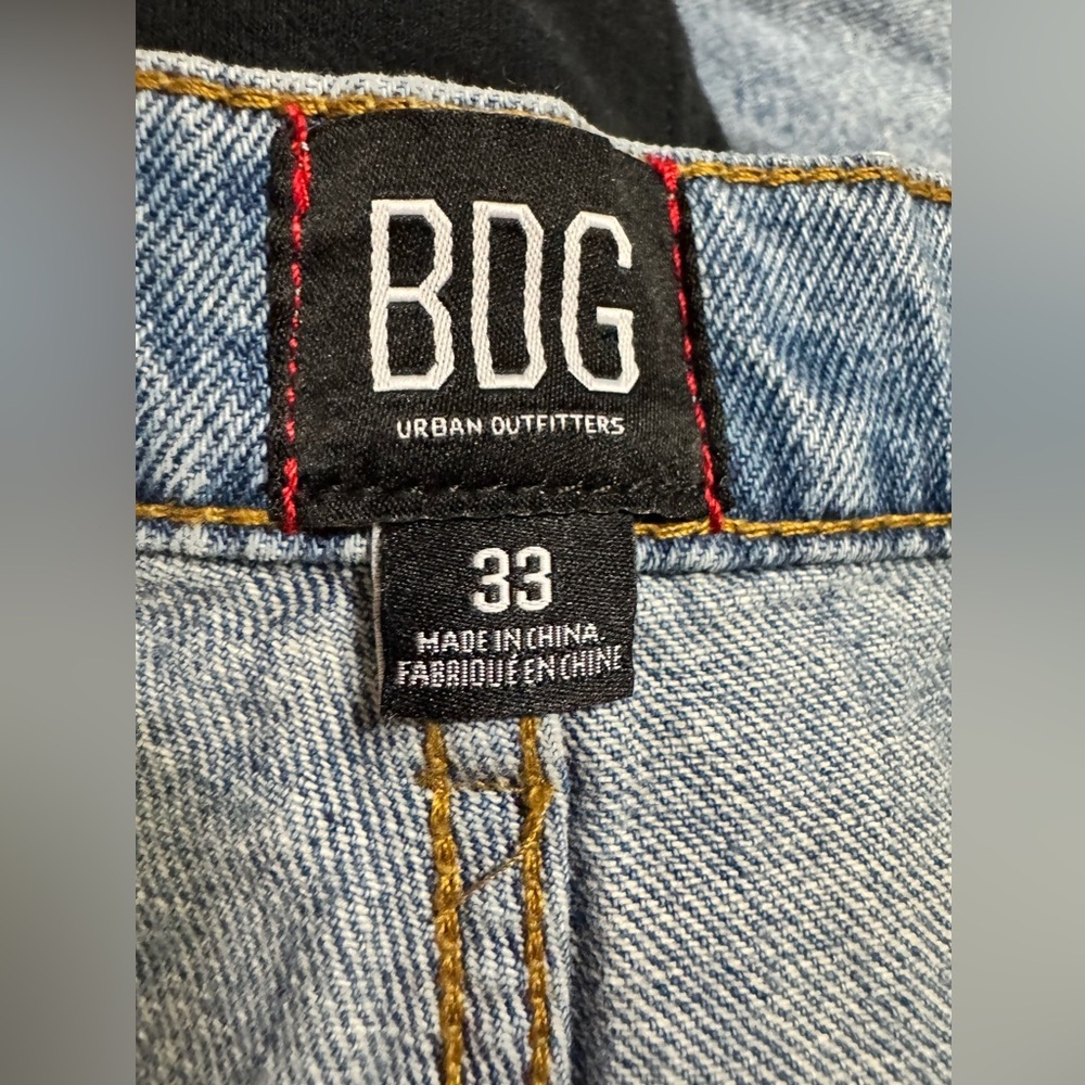 BDG Destructed Straight Vintage Wash Button Fly Baggy Denim Jeans Size33(35) - Picture 7 of 11